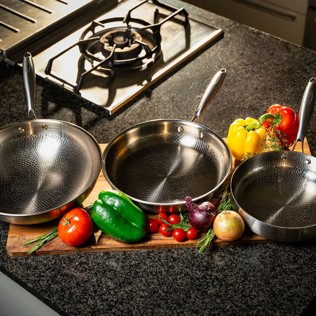 Pure Titanium Hammered Cookware Set Pro