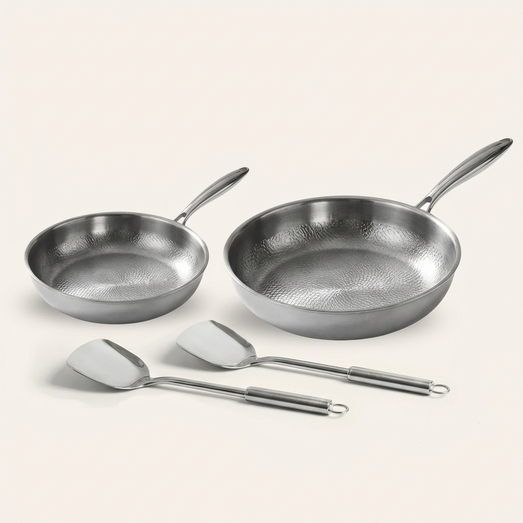 Pure Titanium Hammered Pan Pro Duo Set